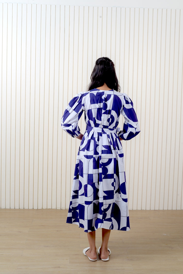 Blue Abstract Dress