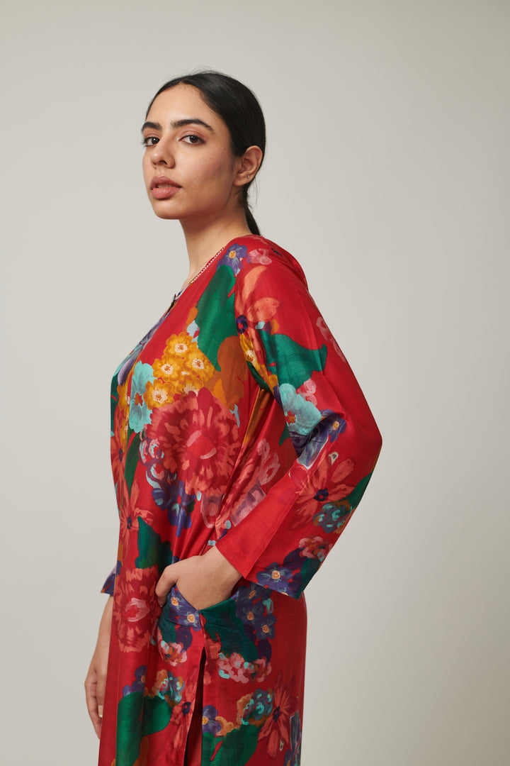 Songs of Summer Red Kurta Set of 2