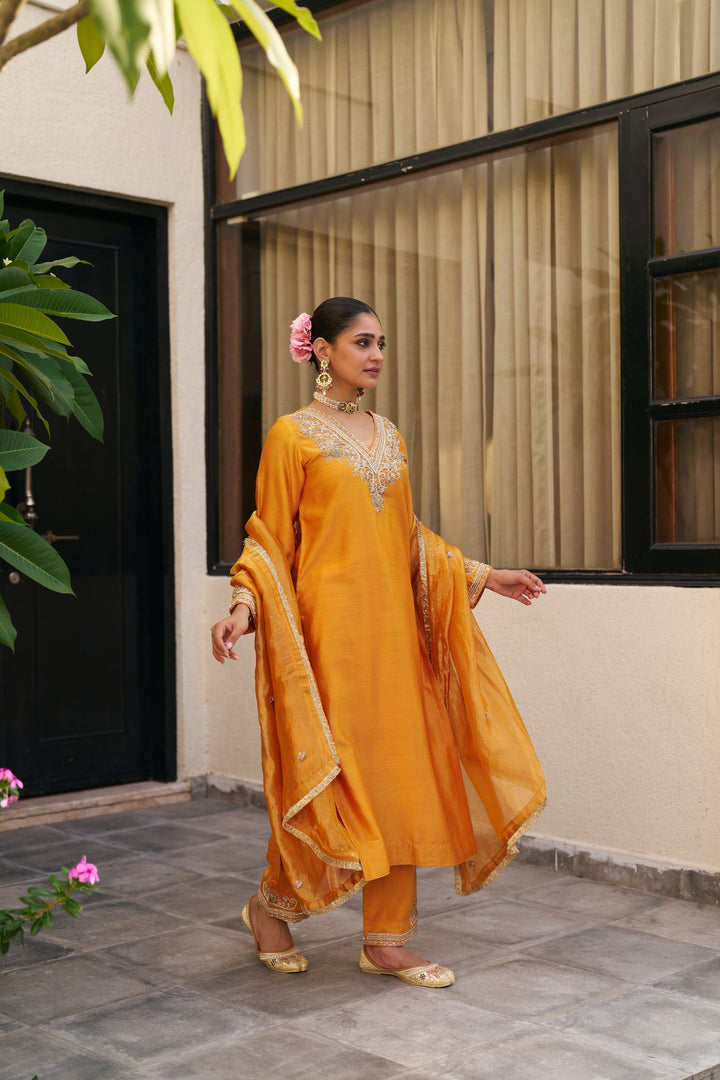 Inayat Mustard Kurta Set of 3