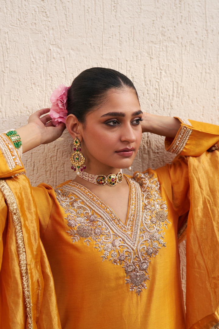 Inayat Mustard Kurta Set of 3