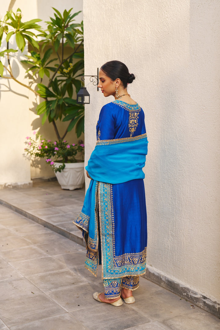 Inayat Blue Firozi Kurta Set of 3