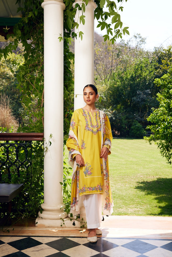 Gulzaar Short Yellow Checked Kurta Set of 3