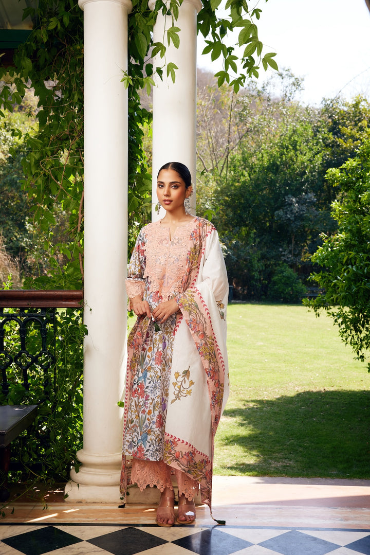 Gulzaar White Printed Kurta Set of 3