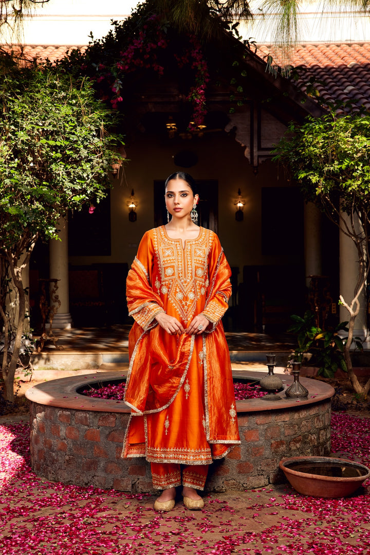 Rust Inayat Kurta Set of 3