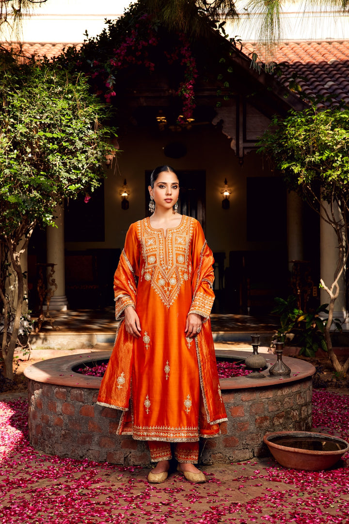 Rust Inayat Kurta Set of 3