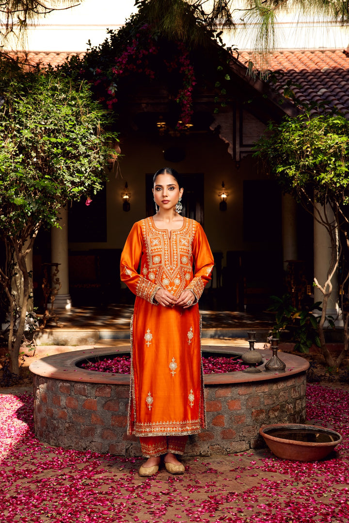 Rust Inayat Kurta Set of 3