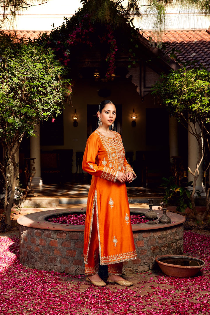 Rust Inayat Kurta Set of 3