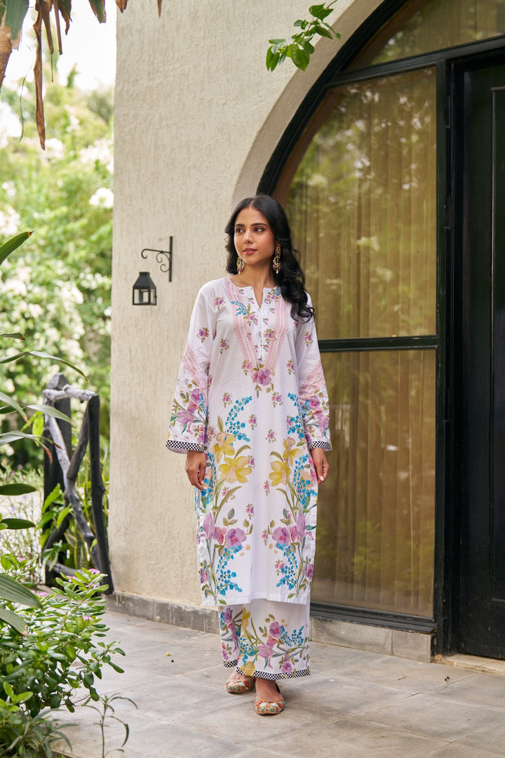 Dhwani White Yellow Kurta Set of 3