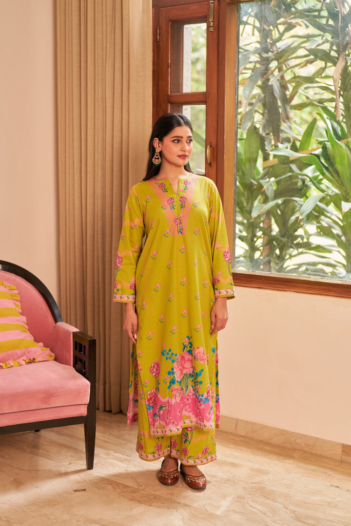 Dhwani LimeGreen Kurta Set of 3