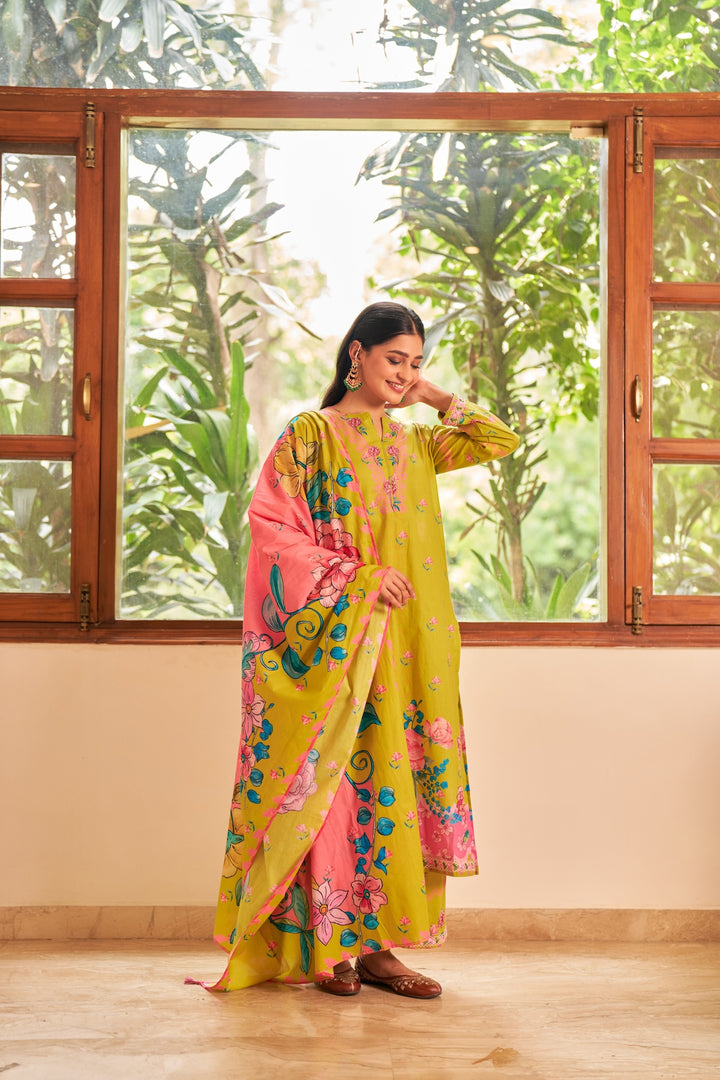 Dhwani LimeGreen Kurta Set of 3