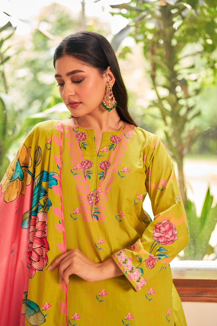 Dhwani LimeGreen Kurta Set of 3