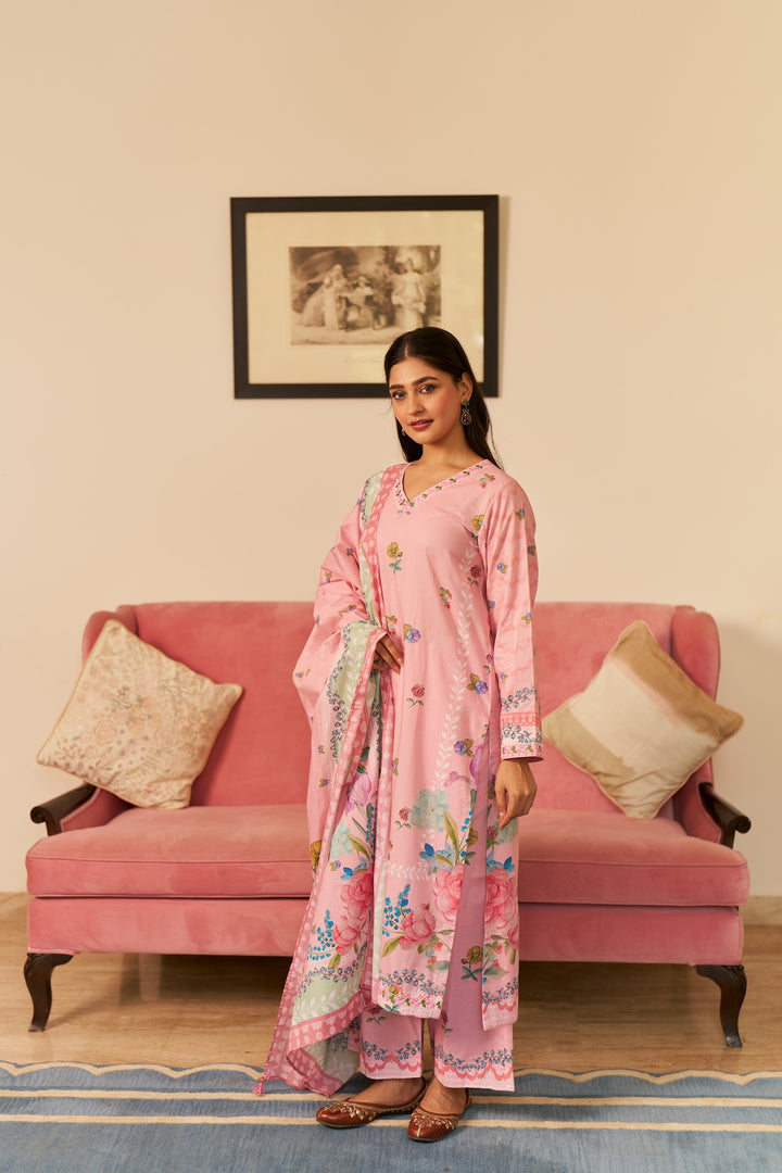 Dhwani Gulabi Kurta Set of 3