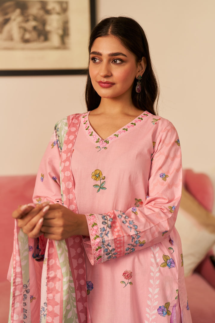 Dhwani Gulabi Kurta Set of 3