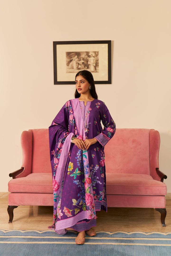 Dhwani Purple Kurta Set of 3