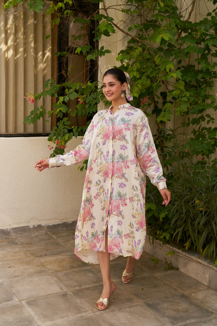 T.G.I.F ❤️ Oversized Ivory Shirt Dress