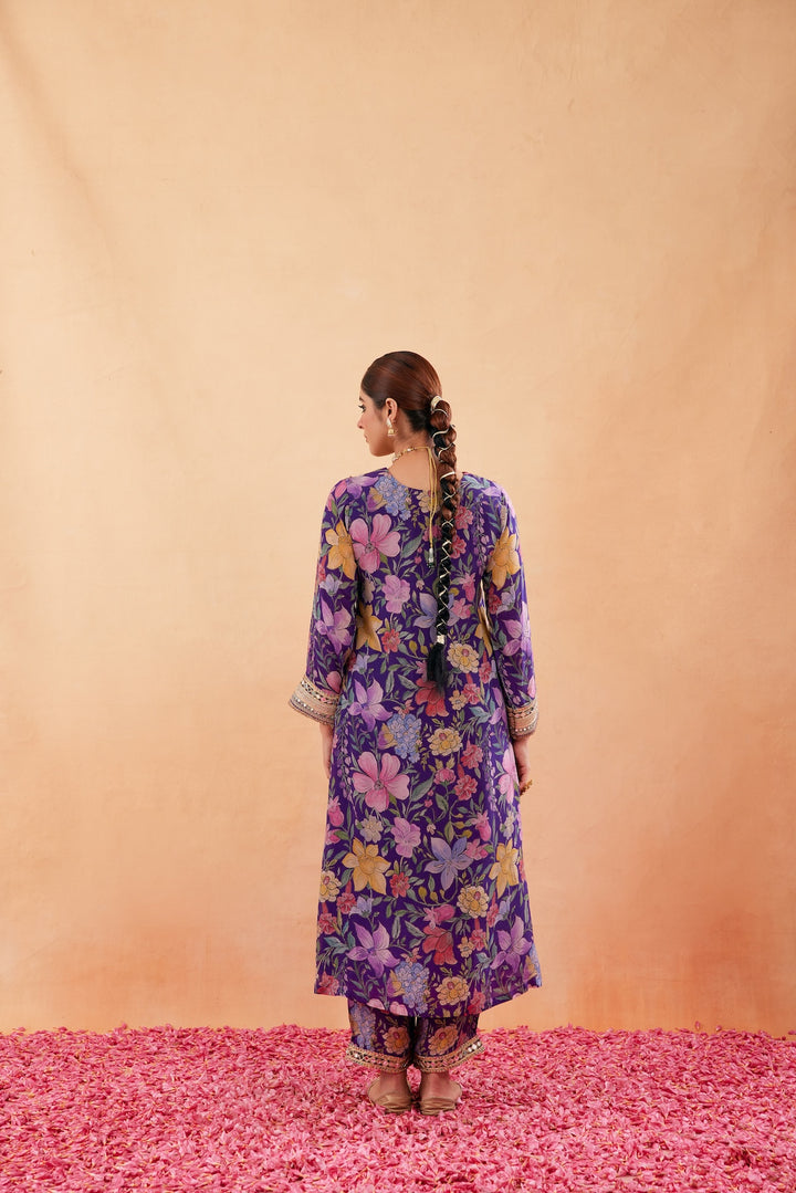 Ishq Purple Aline Kurta Set of 3