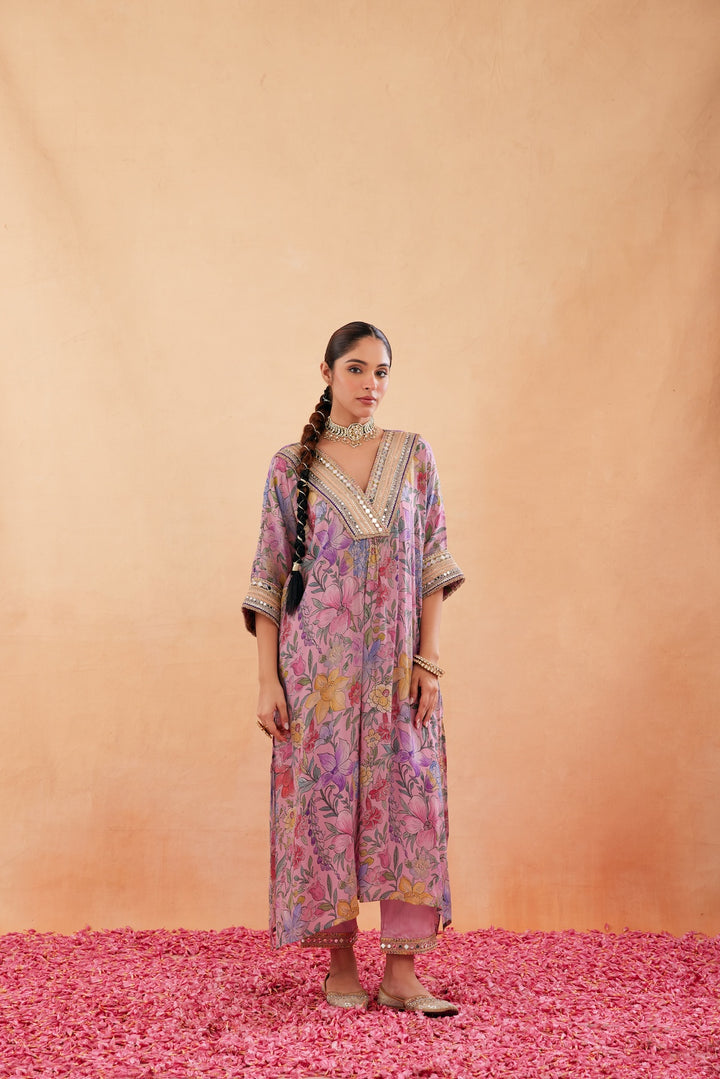 Ishq Blush Pink Kaftan Kurta Set of 2