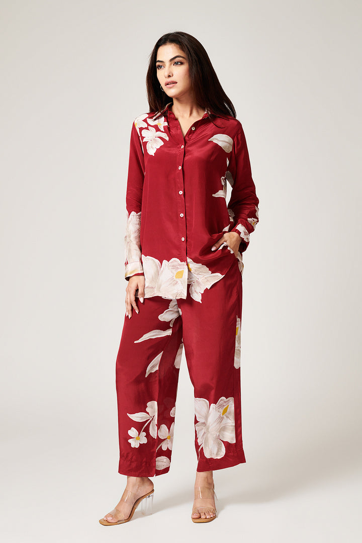 Jasmine Red Co-ord Set - Set of 2