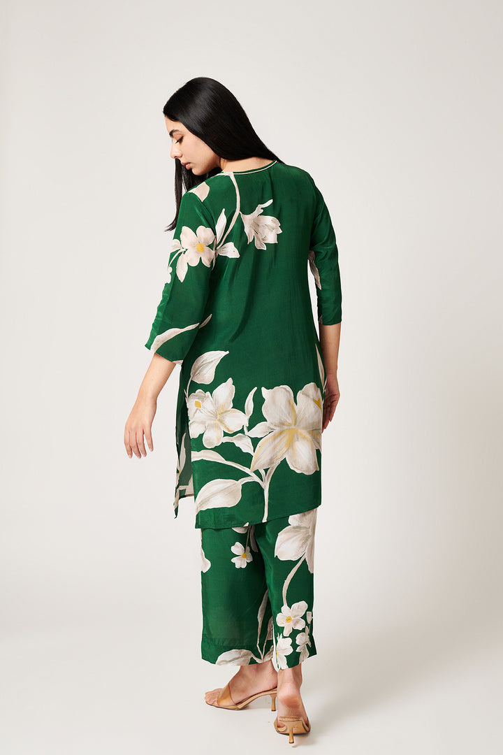Jasmine Green Short Kurta - Set of 2