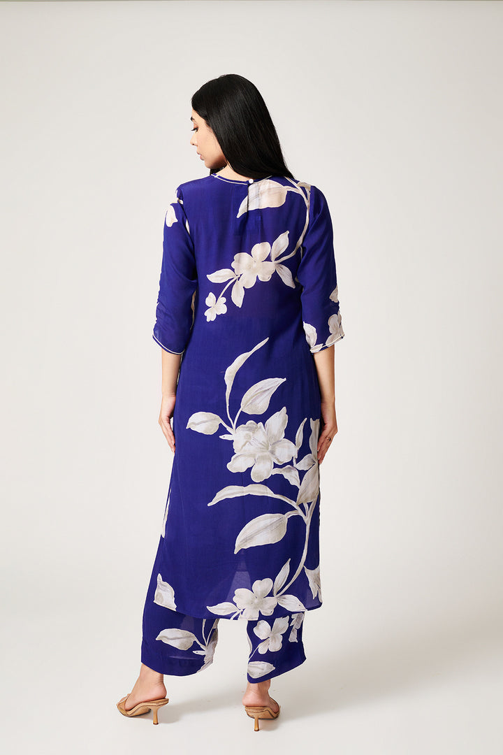 Jasmine Blue Long Kurta - Set of 2