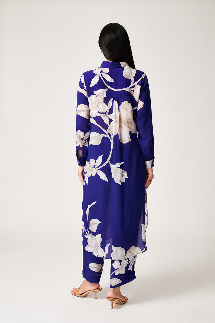 Jasmine Blue Wrap Kurta - Set of 2