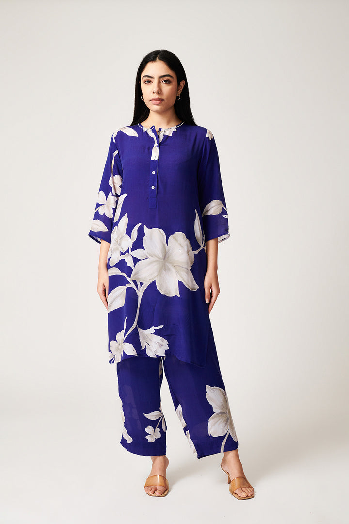 Jasmine Blue Short Kurta - Set of 2