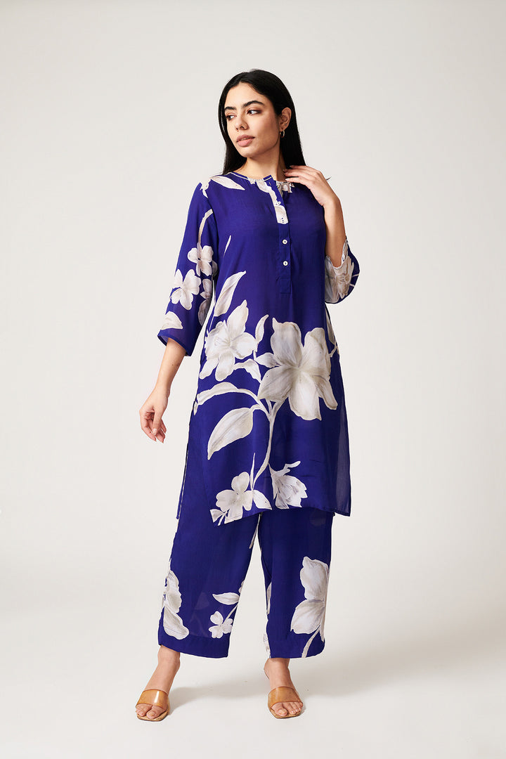 Jasmine Blue Short Kurta - Set of 2