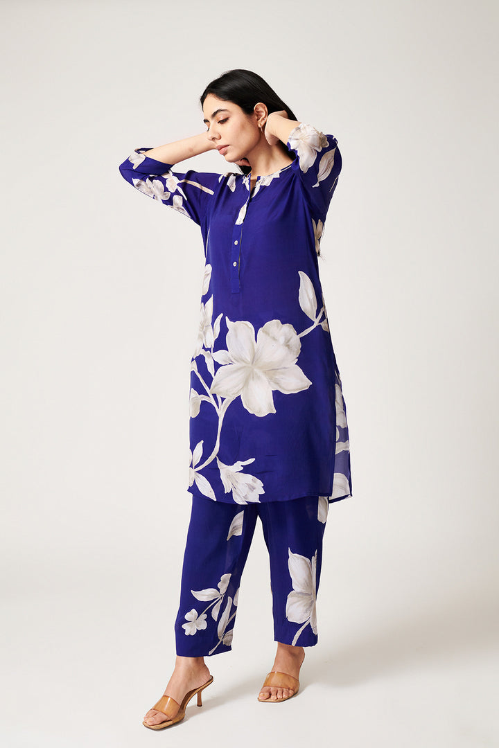 Jasmine Blue Short Kurta - Set of 2