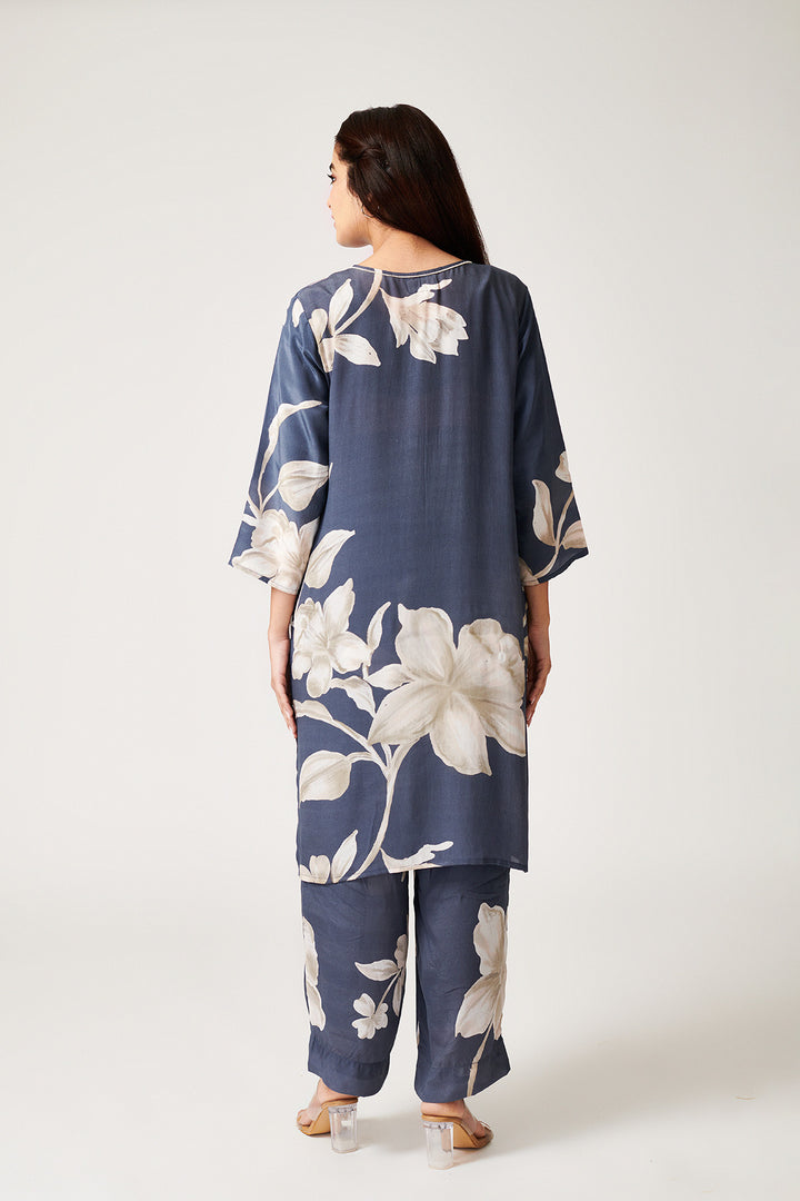 Jasmine Grey Short Kurta - Set of 2