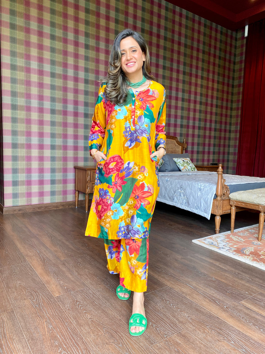 Mitali in Songs Of Summer Yellow Kurta Set of 2