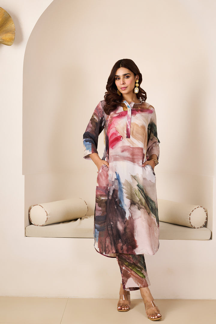 Feriha White Long Kurta - Set of 2