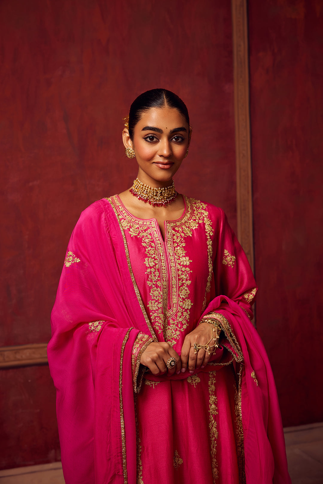 Hot Pink Inayat Kurta Set of 3