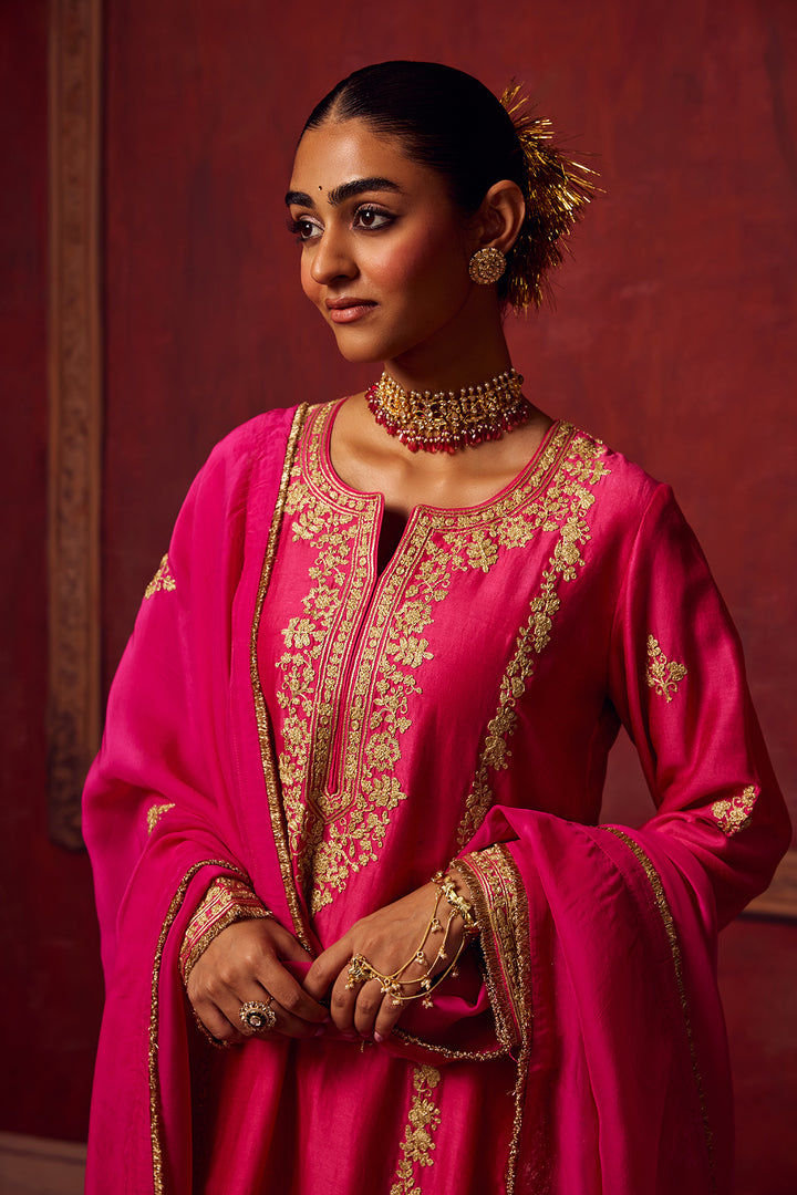 Hot Pink Inayat Kurta Set of 3