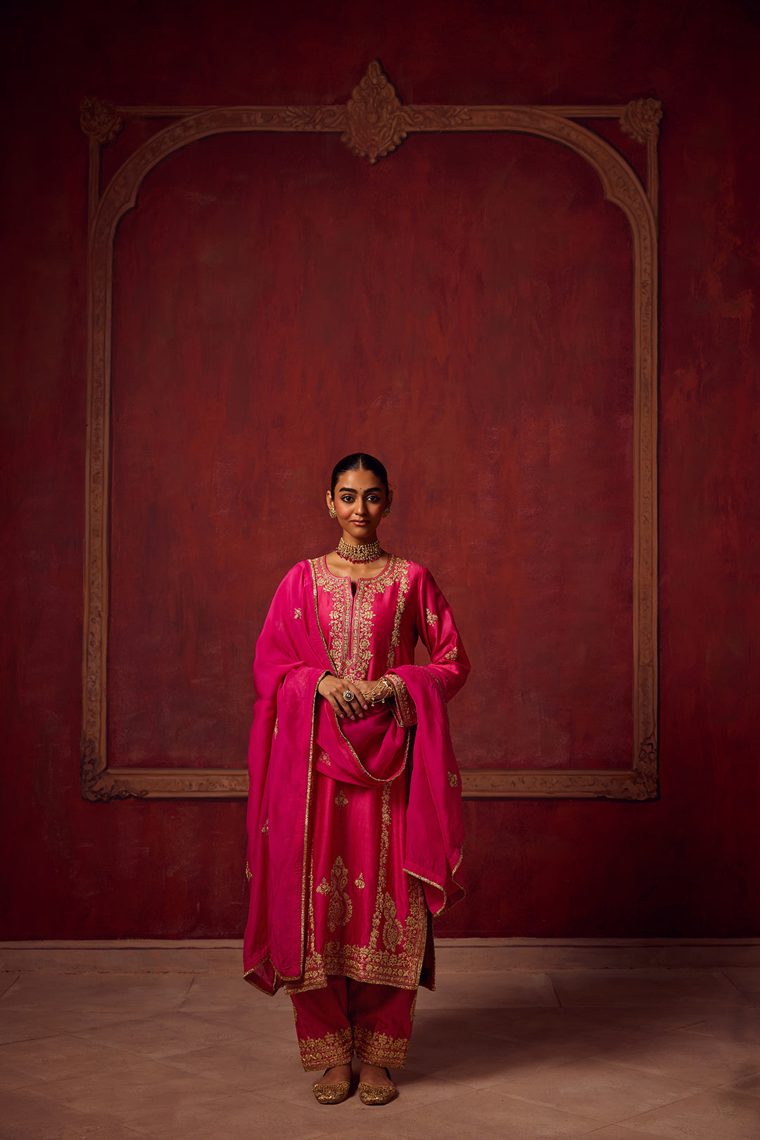 Hot Pink Inayat Kurta Set of 3