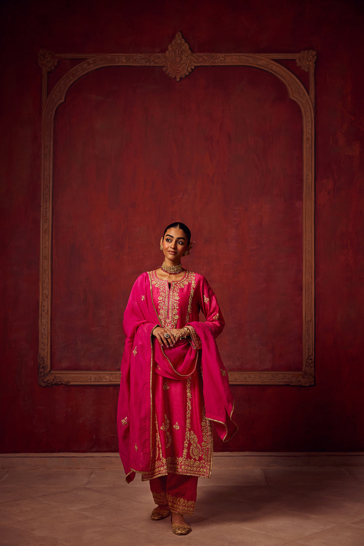 Hot Pink Inayat Kurta Set of 3