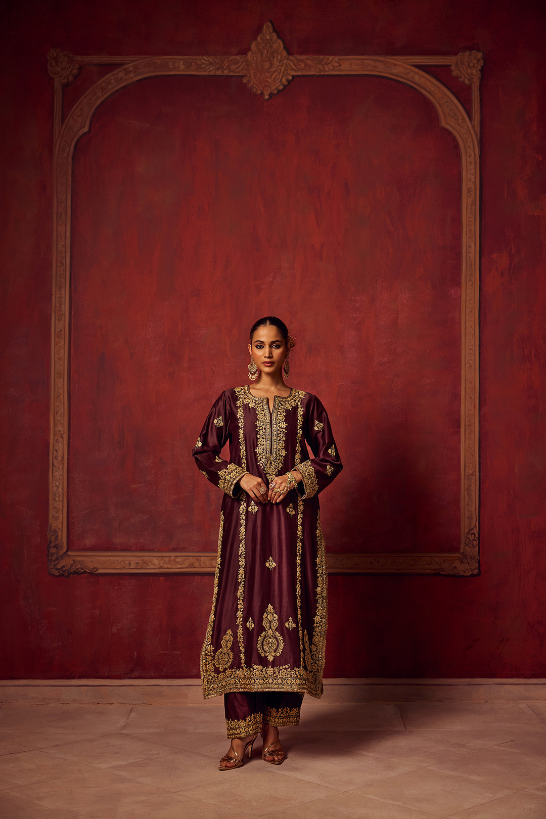 Brown Inayat Kurta Set of 3