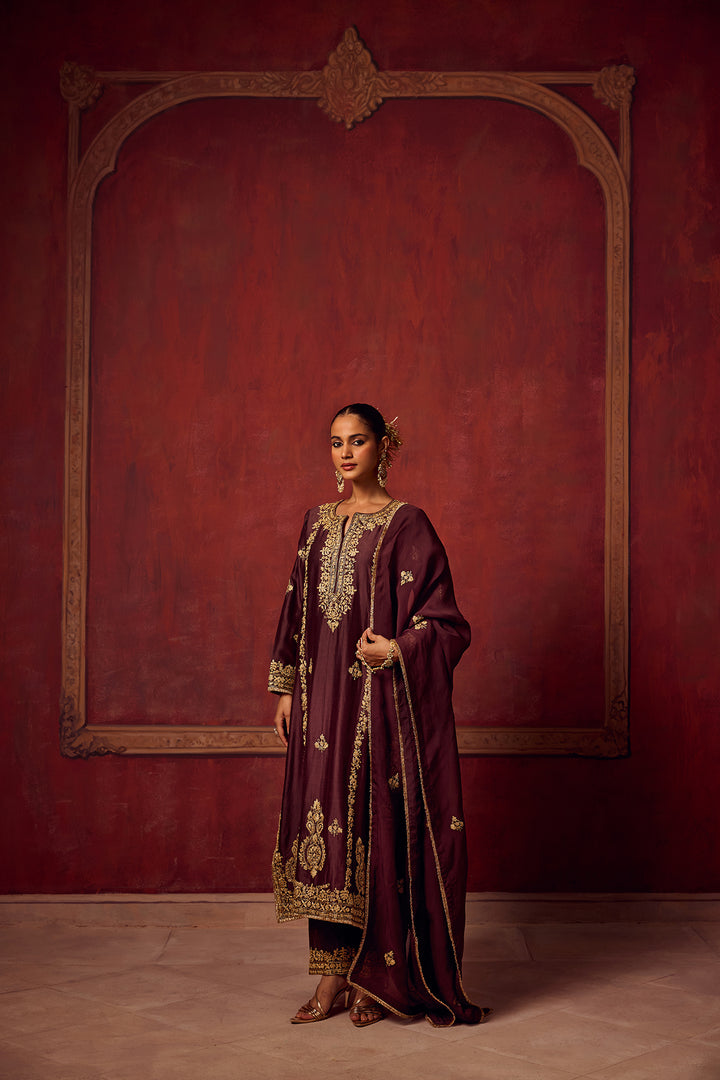 Brown Inayat Kurta Set of 3