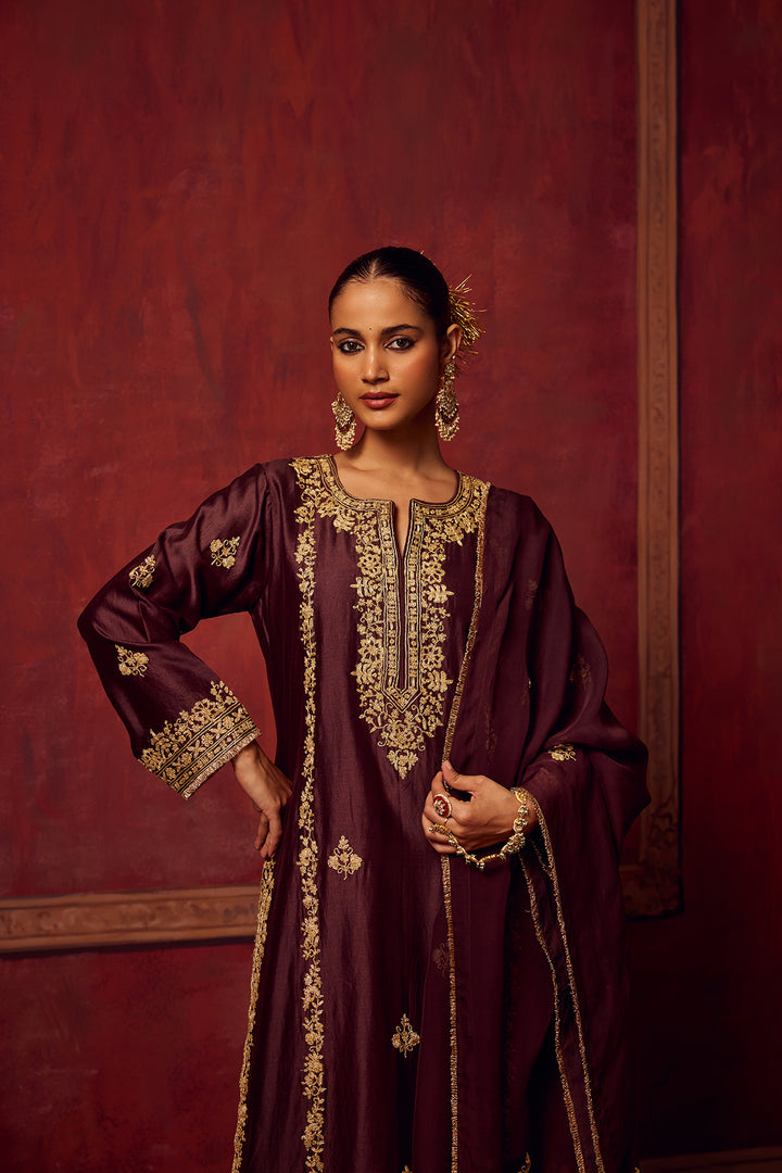 Brown Inayat Kurta Set of 3