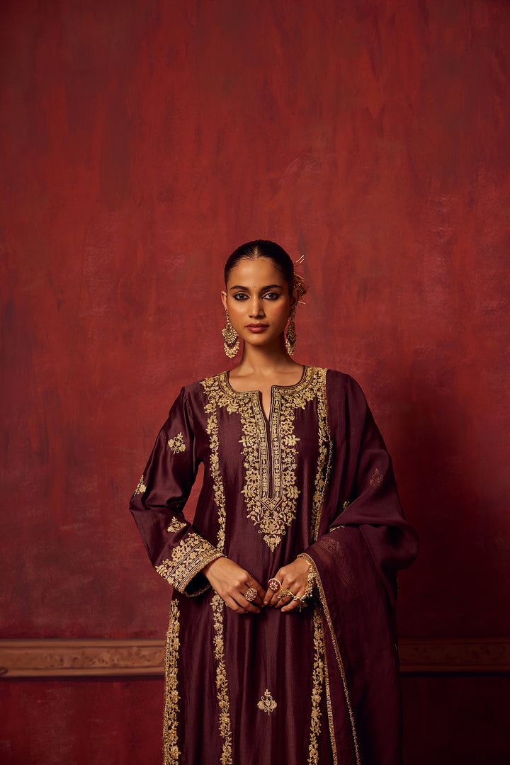 Brown Inayat Kurta Set of 3