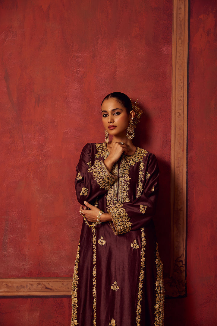 Brown Inayat Kurta Set of 3