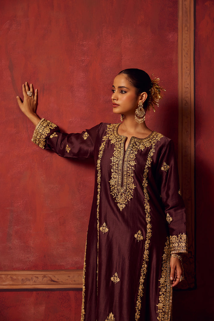 Brown Inayat Kurta Set of 3