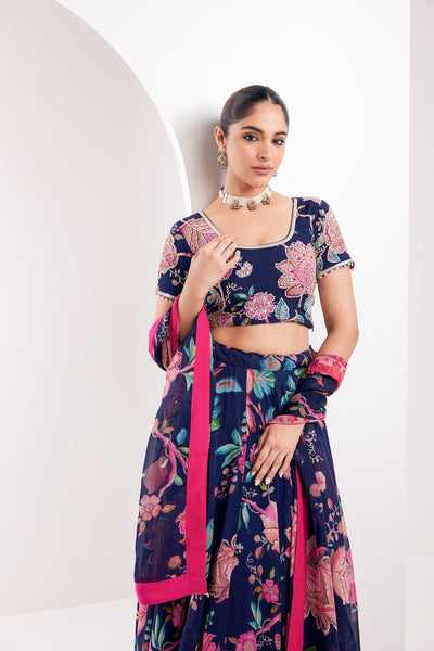 Kamal Blue Lehenga Set