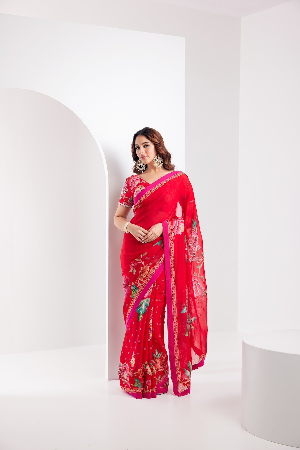 Kamal Red Saree