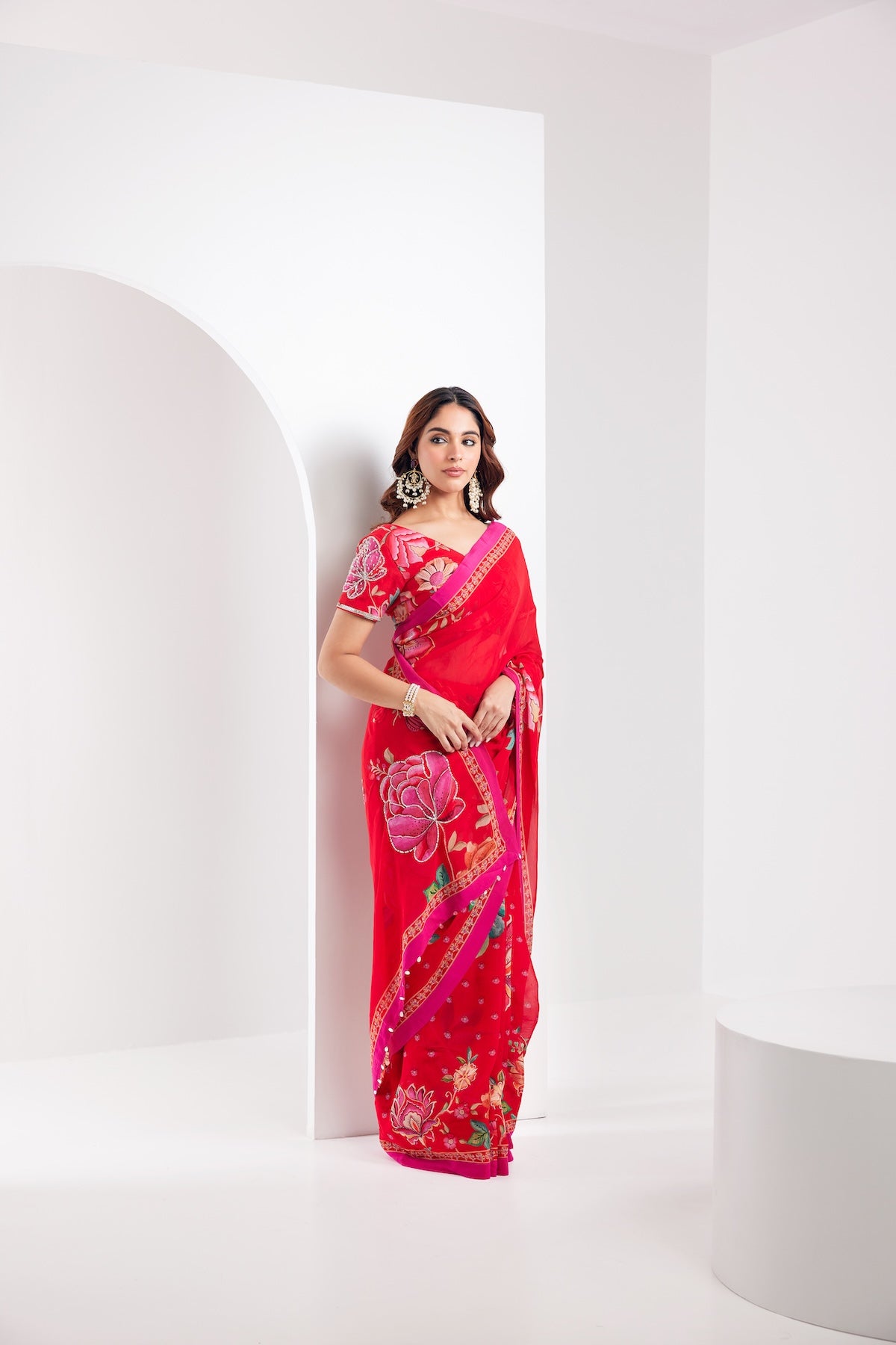 Kamal Red Saree