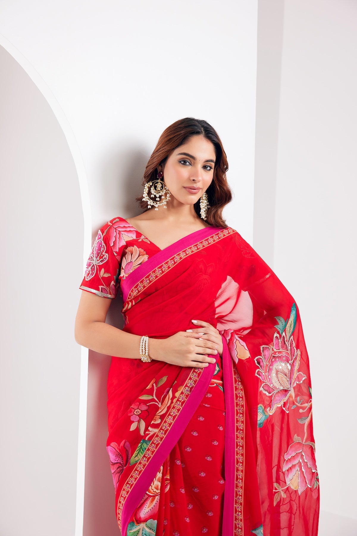 Kamal Red Saree