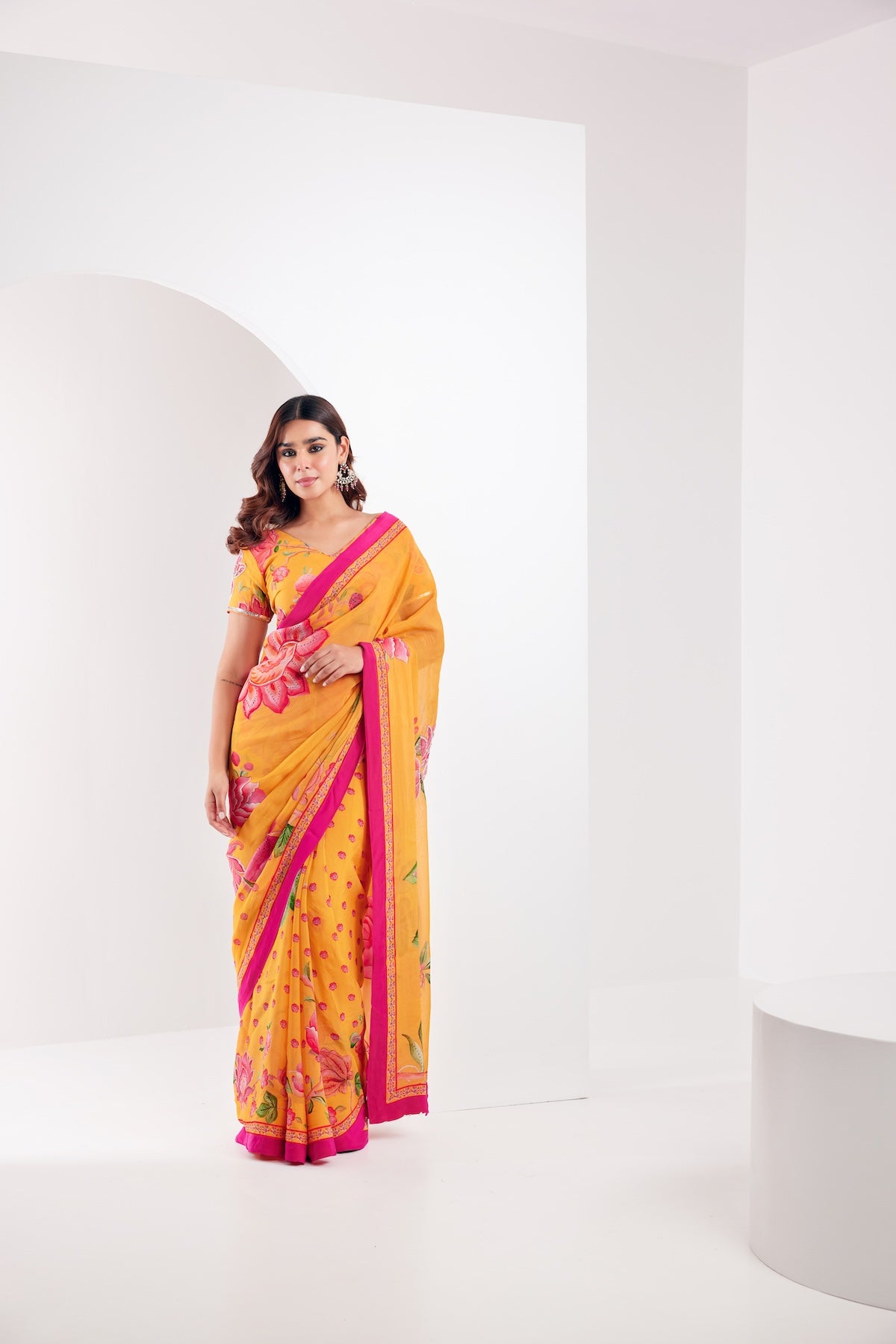 Kamal Yellow Saree