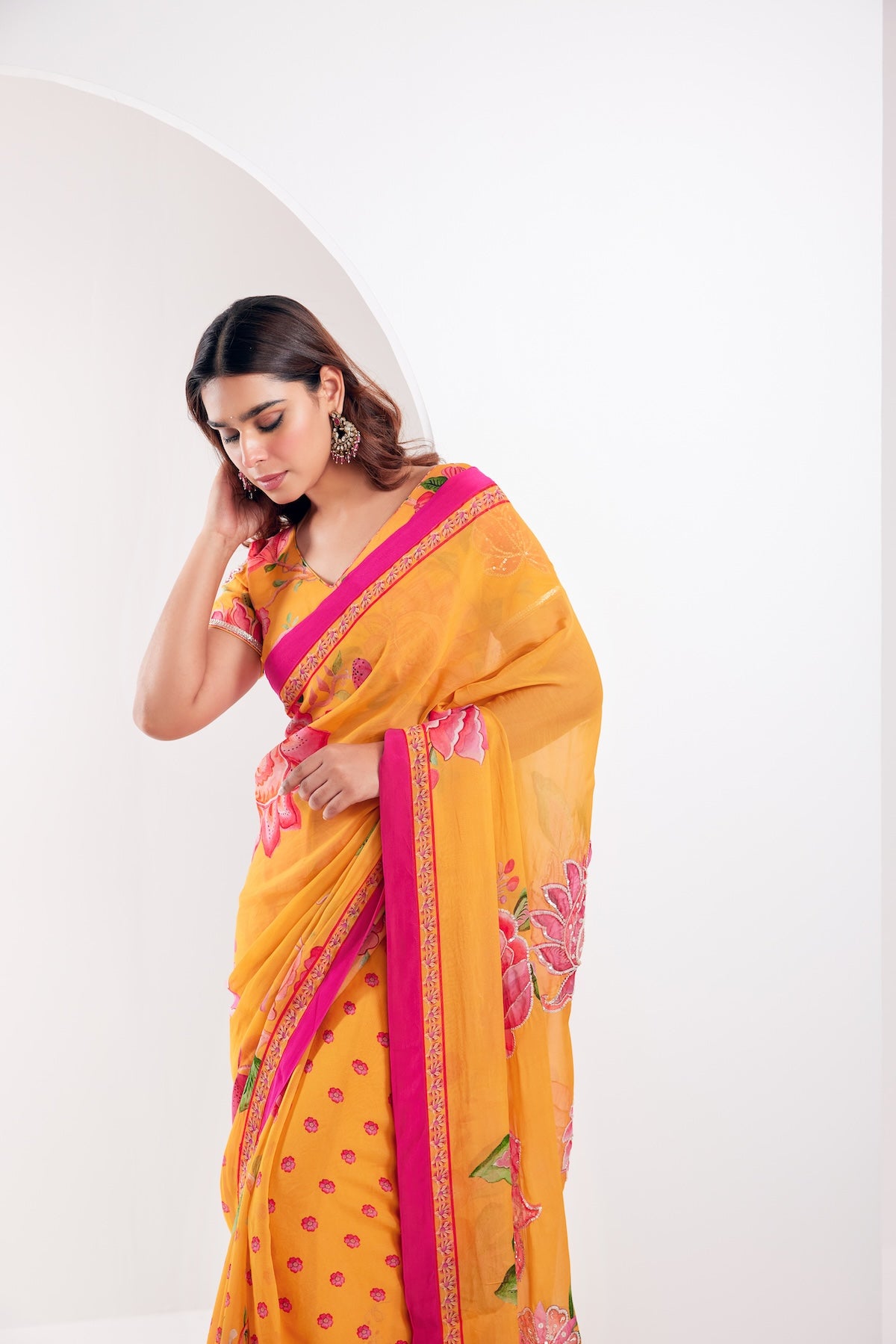 Kamal Yellow Saree