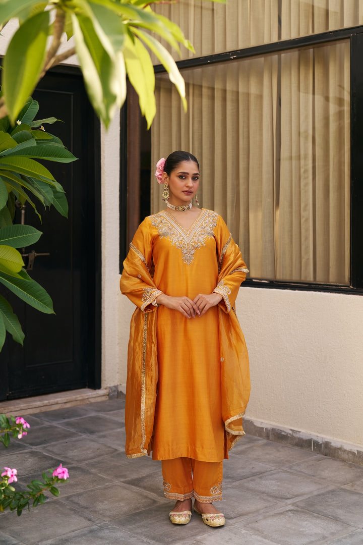 Inayat Mustard Kurta Set of 3