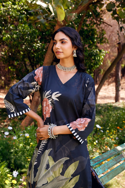 Noor Black Kurta Set of 3