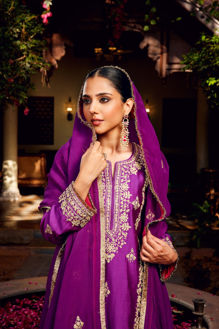 Purple Inayat Kurta Set of 3